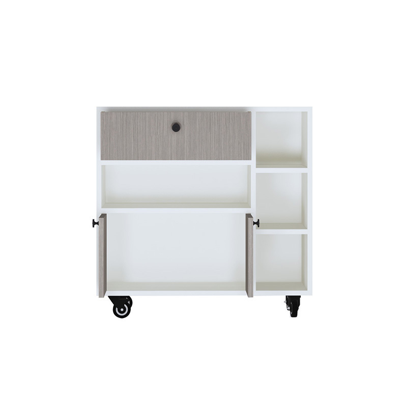 Aluminum Kitchen Wheeled Storage Cupboard Cabinet Unit Mobile Metal Garage Cabinet with 1 Drawer and 2 Doors