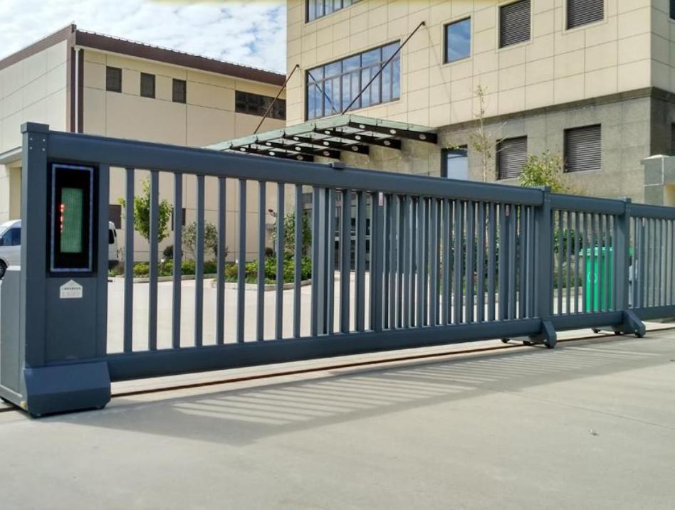 Manufacturer custom aluminum factory garden fence driveway gate security entry long automatic folding sliding door