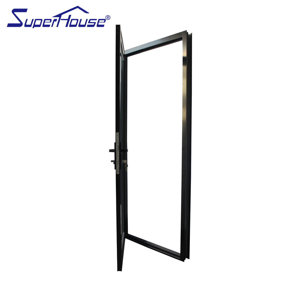 Miami NOA approved hurricane proof impact resistance door triple glazed aluminium hinged doors for patio door design