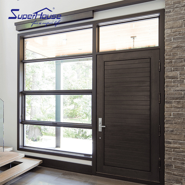 Security Main Pivot Front Doors Superhouse Aluminum Alloy for Houses Modern Glass Graphic Design Customized Stainless Steel