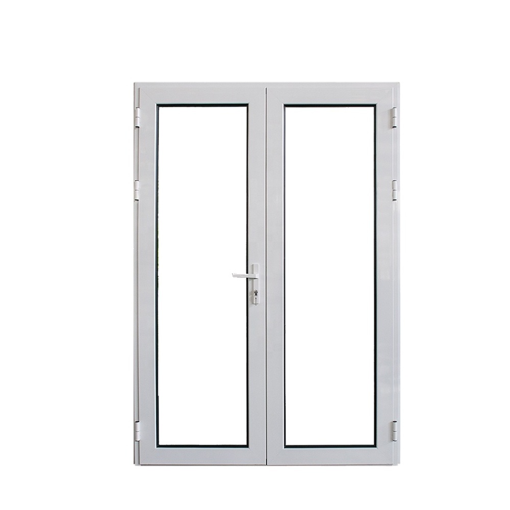 Florida Approval Exterior Store Single Swinging Hurricane Impact Double Pane Glass Front French Doors For Houses