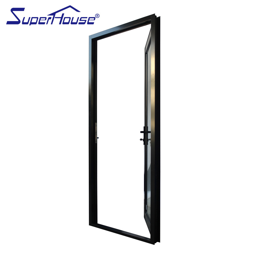 Miami NOA approved hurricane proof impact resistance door triple glazed aluminium hinged doors for patio door design