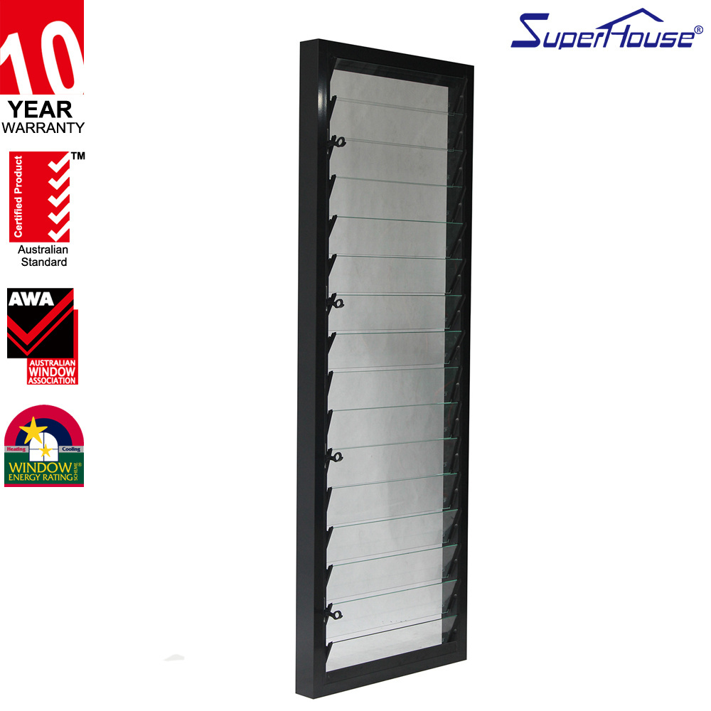 Glass Automatic smart Aluminium Louver outdoor shutters sunshade louver and waterproof blind