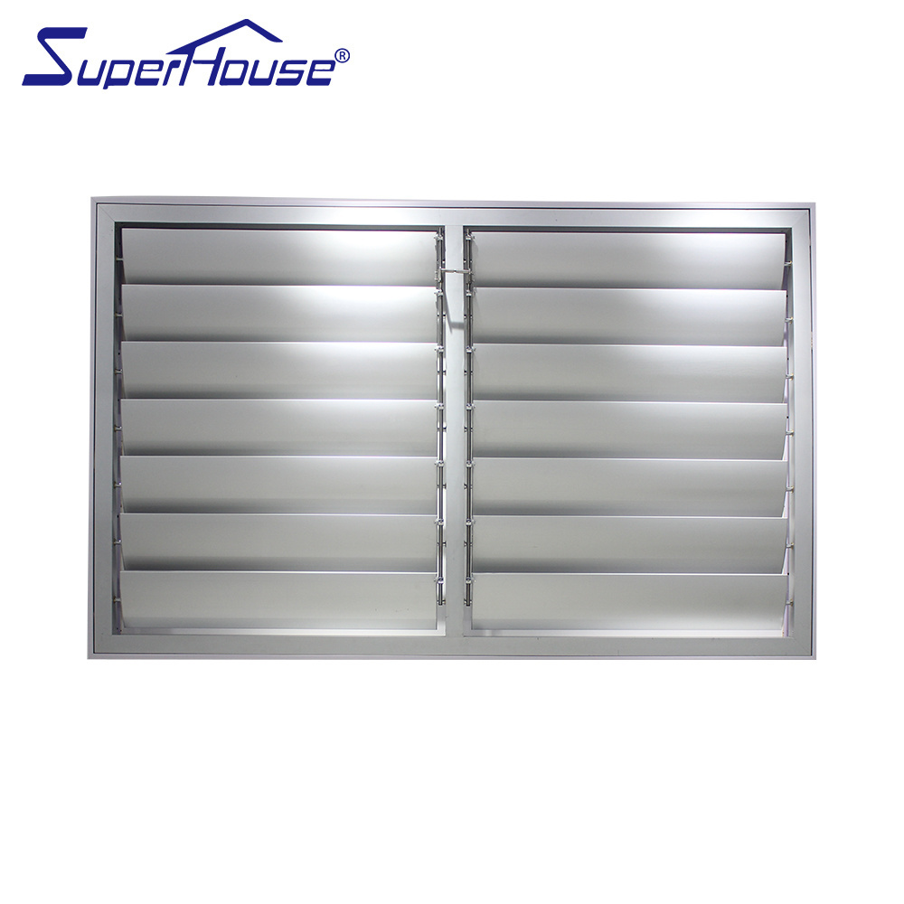 Exterior Decorative Louvers Window Roller Shutters Motorized Fire Shutter for Sales Aluminium Louvre Price Superhouse China