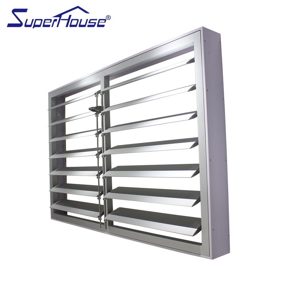 Exterior Decorative Louvers Window Roller Shutters Motorized Fire Shutter for Sales Aluminium Louvre Price Superhouse China