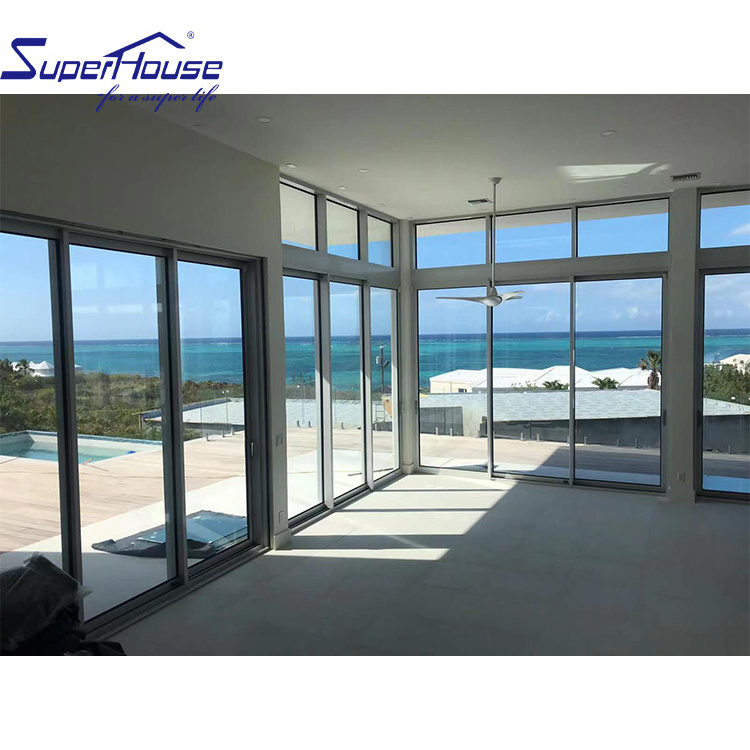 Superhouse as2047 aluminum hurricane slide impact resistant windows florida sliding glass door