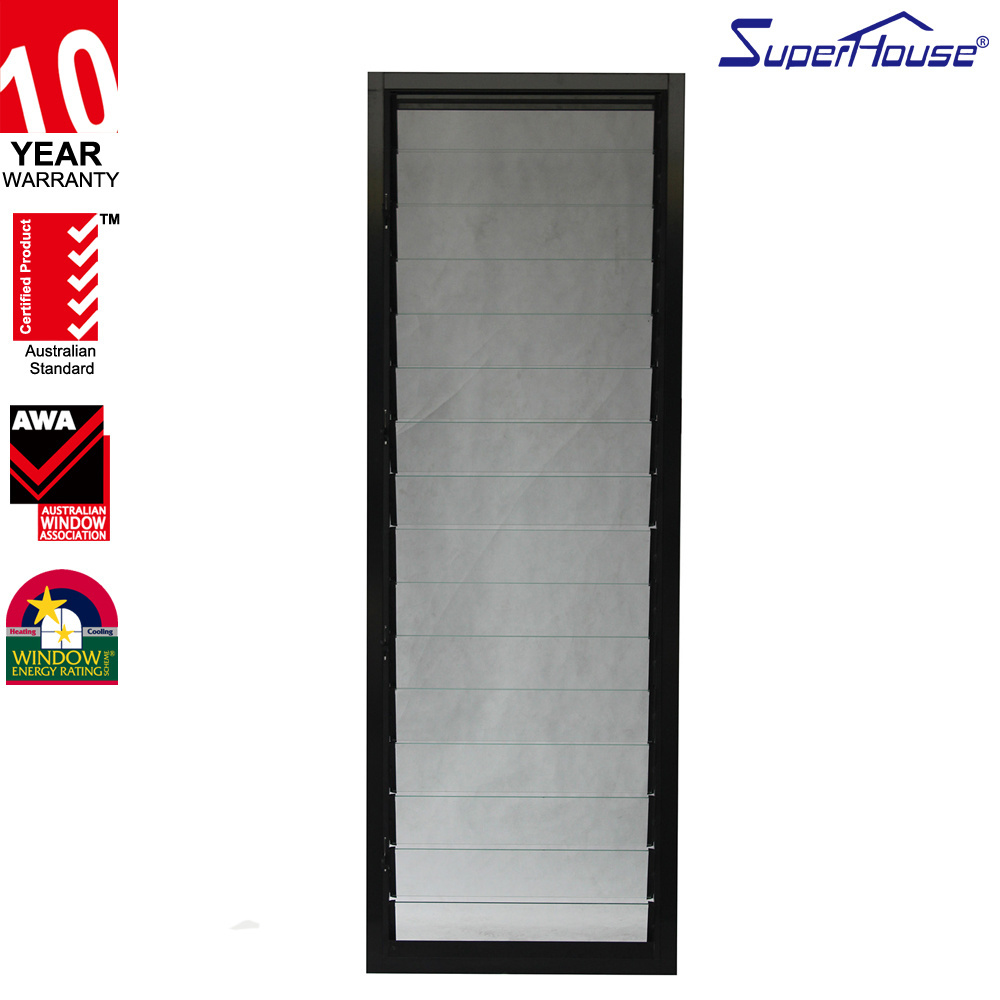 Glass Automatic smart Aluminium Louver outdoor shutters sunshade louver and waterproof blind