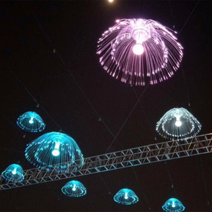 Easy installed IP65 Christmas Decorations Jellyfish Light Fiber Optic Light