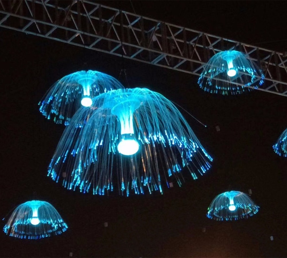 Easy installed IP65 Christmas Decorations Jellyfish Light Fiber Optic Light