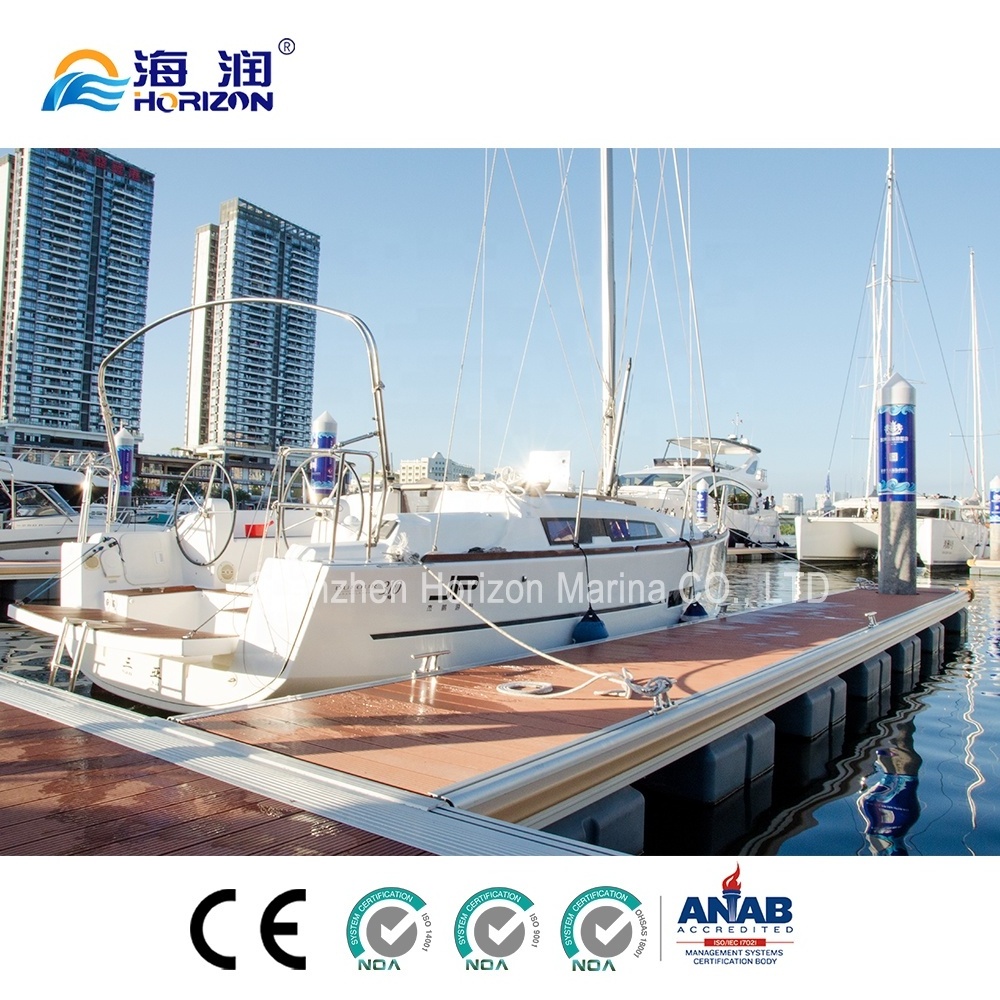 High Quality Aluminum   Floating Platform Floating Pontoon with Rubber Fender