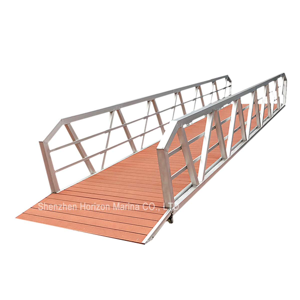 Aluminum Floating Dock Pontoon Access Bridge Aluminum Gangway  with Decking