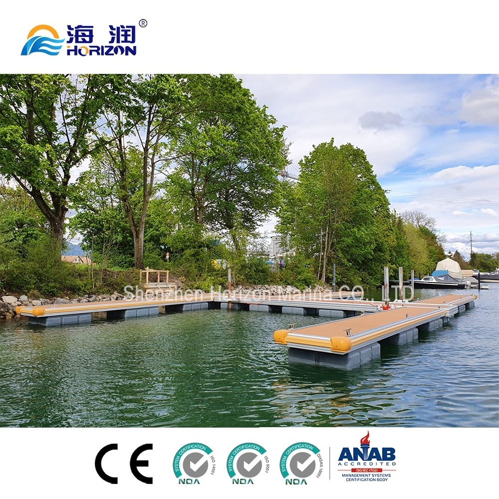 High Quality Aluminum   Floating Platform Floating Pontoon with Rubber Fender