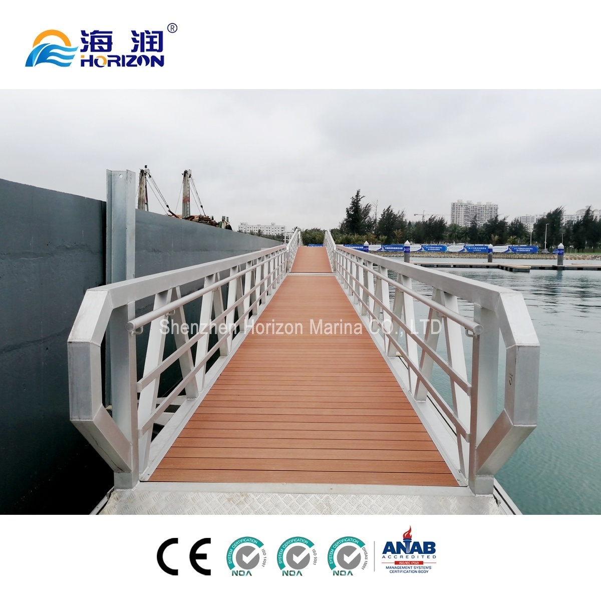 Aluminum Marine Gagnway Boat Gangway Aluminum Gangway Other Marine Supplies with Handrail