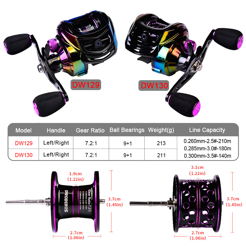 Horizon 9+1BB High Speed Saltwater Reels Fishing Reel Molinete de Pesca Baitcasting Reels with Magnetic Brake System