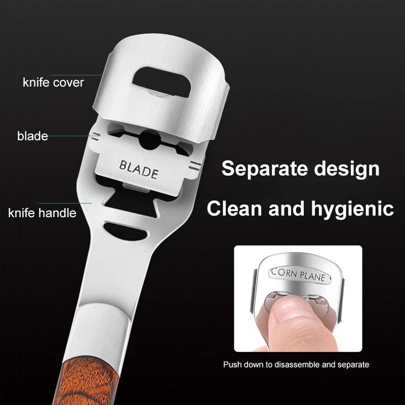 Feet Pedicure Razor Tool Stainless Steel Heel Hard Skin Callus Remover Foot Shaver Foot File