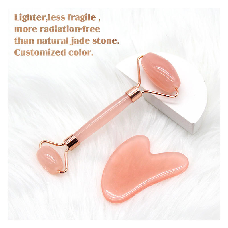 Wholesale Jade Face Roller High Quality Obsidian Face Roller Massage Tools Best Obsidian Jade Roller Gua Sha Set