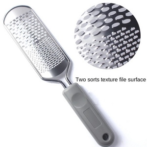 wholesale pedicure Reasonable price Stainless Steel dead skin Calluses remover foot file with long handle