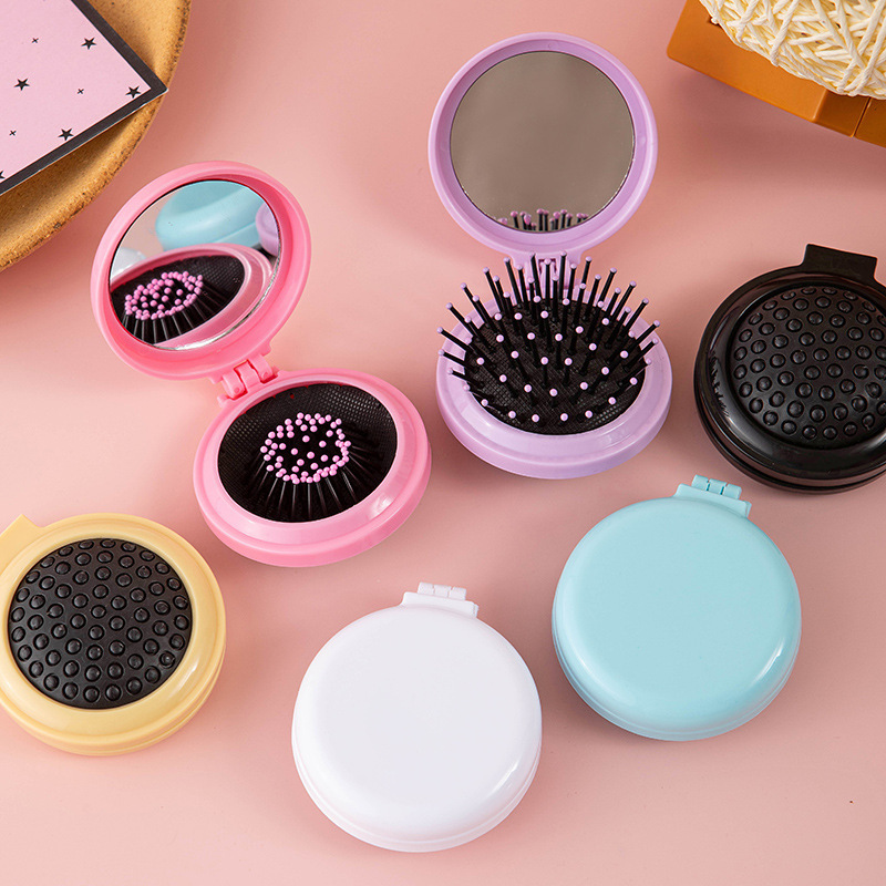 Hand Mirror Hot Size Makeup Glitter Pocket Mirror FOB Guangzhou Custom Logo Compact Lighting Silicone makeup mirror