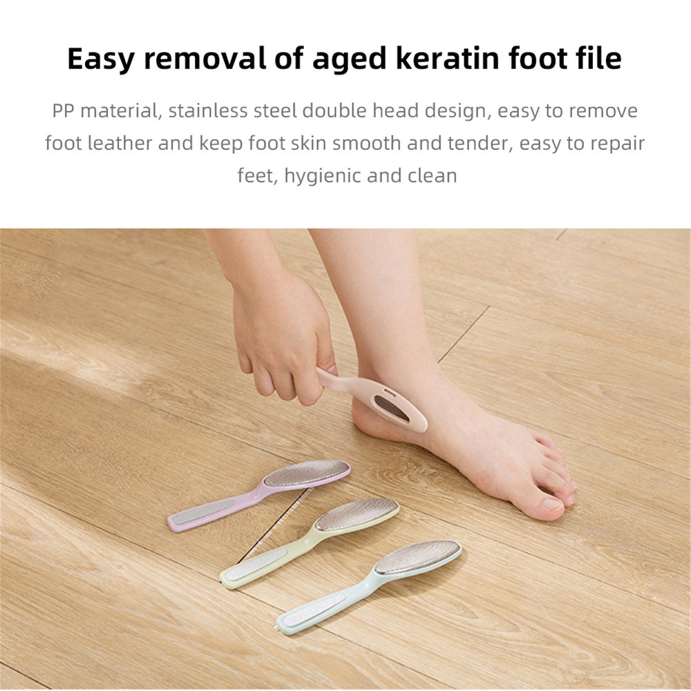 Professional Grade Stainless Steel Double Side Foot File Callus Remover for Wet and Dry Feet