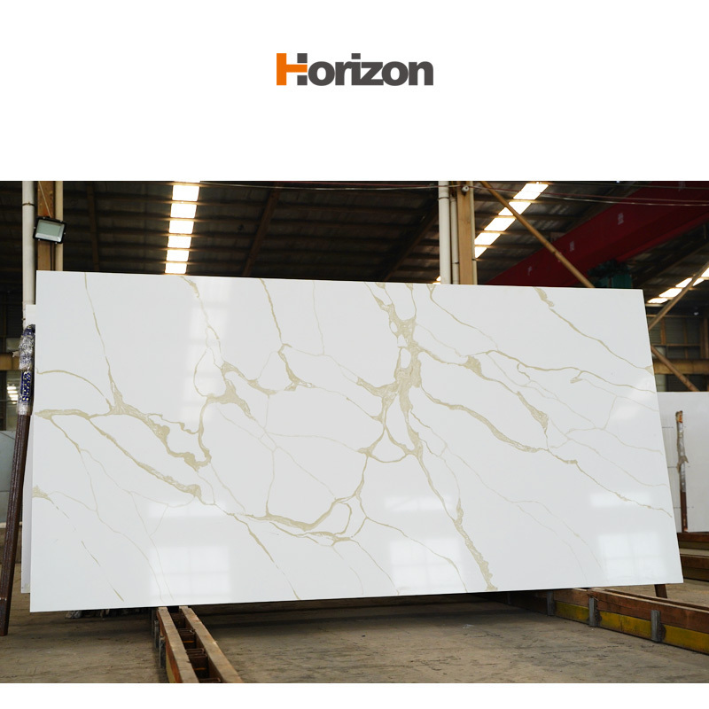 Horizon Calcatta Gold Quartz 6mm-30mm thick Calacatta Gold White Quartz Stone Countertops Slabs