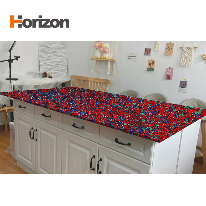 Horizon crystal white artificial stone quartz stone  countertop translucent