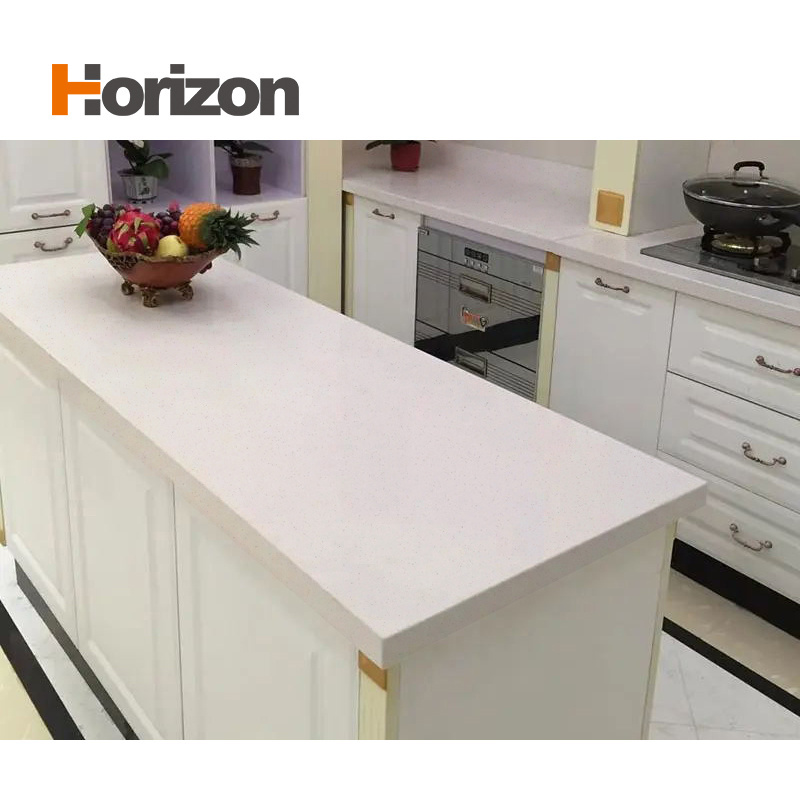 Horizon Factory price artificial stone thick slab artificial quartz shower stone wall panel quartz slab kitchen countertop