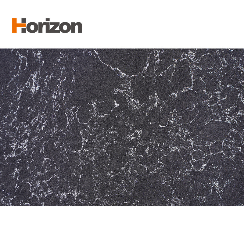 Factory price black carrara quartz countertop glossy quartz countertop black quartz countertops