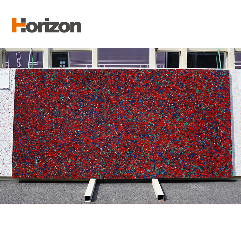 Horizon crystal white artificial stone quartz stone  countertop translucent