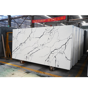 2024 Horizon white quartz vanity top slab artificial calacatta quartz stone counter top countertop natural quartz slab kitchen c