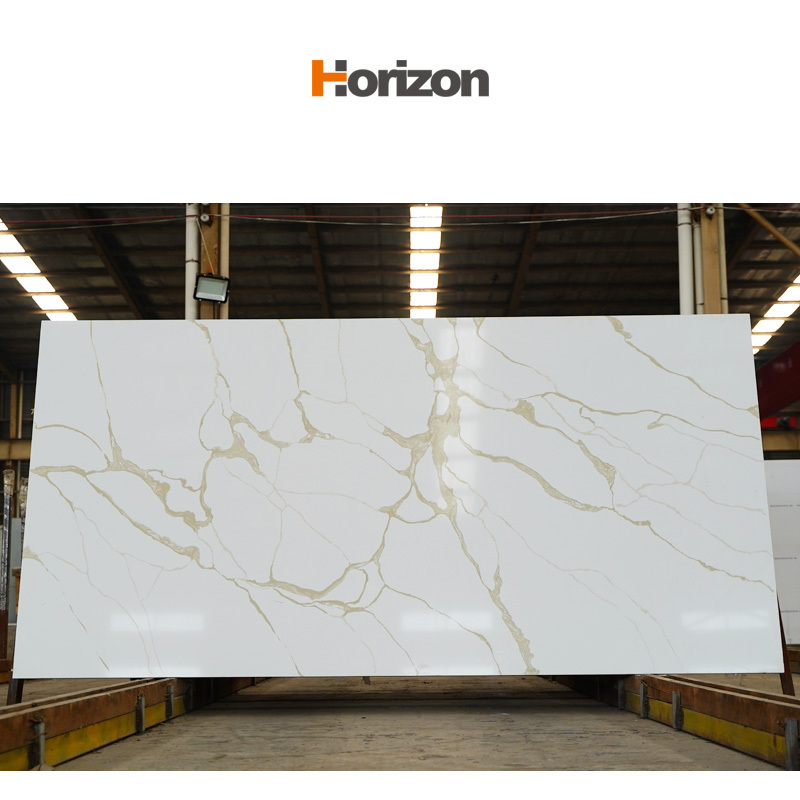 Horizon Calcatta Gold Quartz 6mm-30mm thick Calacatta Gold White Quartz Stone Countertops Slabs