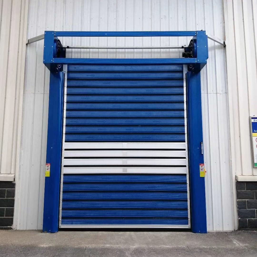 Best Selling Insulated High Speed Hard Plate Door Metal Grill Roll Up Automatic High Speed Door