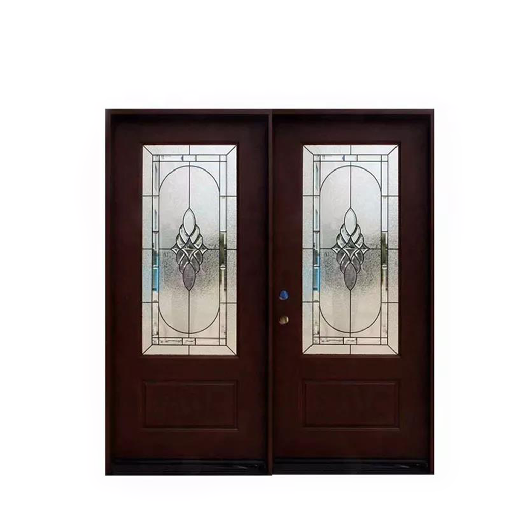 hot sale double shed exterior house glass casement stainless security steel doors