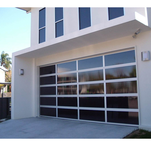 9x7 10x7 high quality aluminum alloy double sided glass garage door