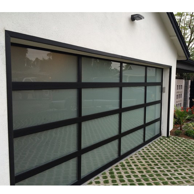 9x7 10x7 high quality aluminum alloy double sided glass garage door