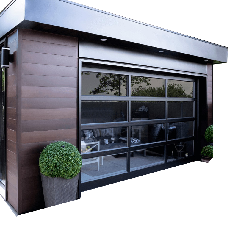 Aluminum profile Modern Plexiglass garage door quiet lift thickened aluminum profile track