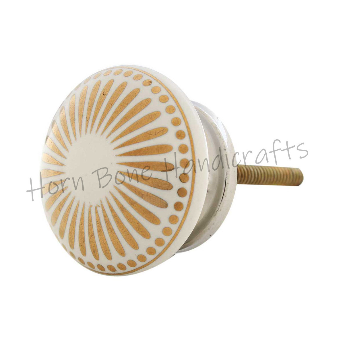 High Quality Golden Wheel Flat Ceramic Dresser Knob Cabinet Knob Cupboard Porcelain Knobs for Dresser/Cabinet and Drawers