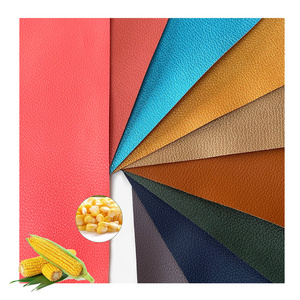 2023 New Popularity Synthetic Corn Bio-based Leather Bio Microfiber Lychee pattern Pu For Sofa Notebook Cover