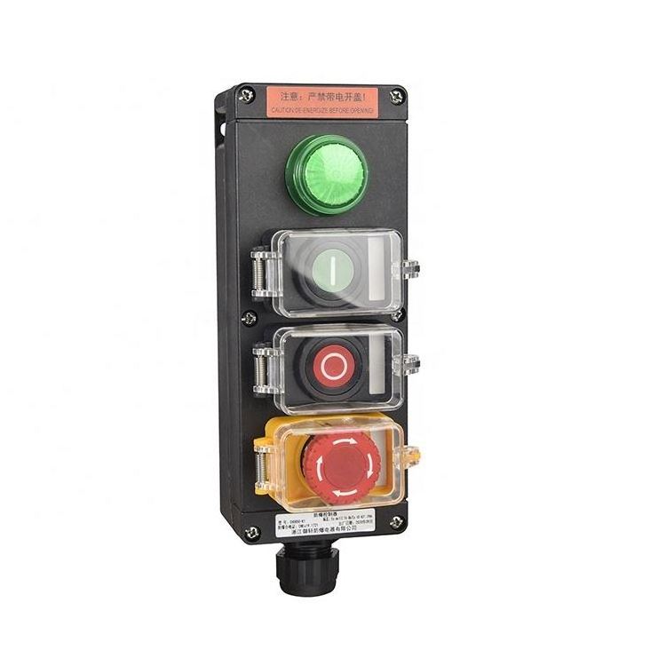 Lower Price La53-2 Explosion Proof Emergency Stop Push Button Switch Waterproof Industrial Controller Indicator Button Box