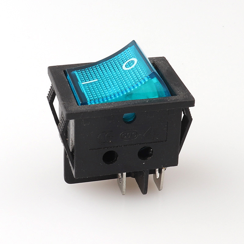 KCD4 - 201NB - 4P Blue Led Light 4 Way Rocker Switch