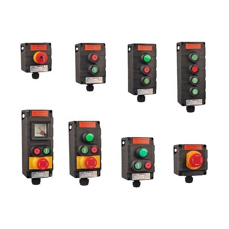 Lower Price La53-2 Explosion Proof Emergency Stop Push Button Switch Waterproof Industrial Controller Indicator Button Box