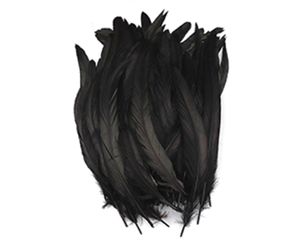 Dyed Black Half Bronze 30-35cm Coque Feather Plumas rooster tail Cocktail Chicken Feather for fashion Garment dress