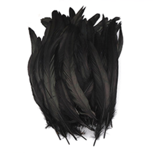 Dyed Black Half Bronze 30-35cm Coque Feather Plumas rooster tail Cocktail Chicken Feather for fashion Garment dress