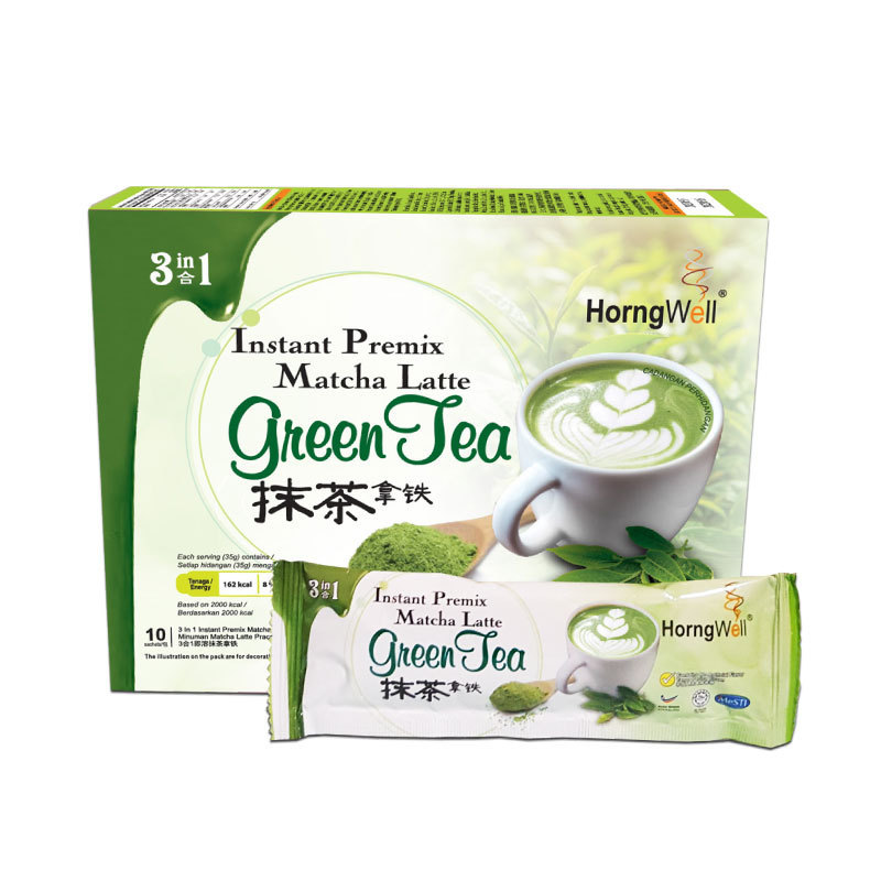 Uji Natural Green Tea 3 In 1 Instant Premix Matcha Green Tea Latte