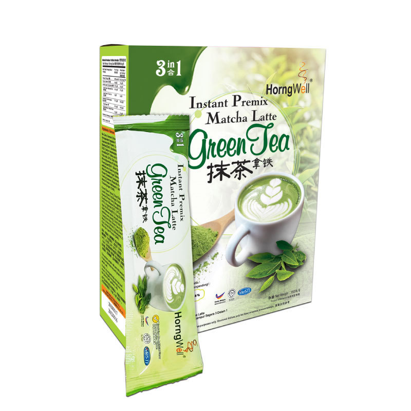 Uji Natural Green Tea 3 In 1 Instant Premix Matcha Green Tea Latte