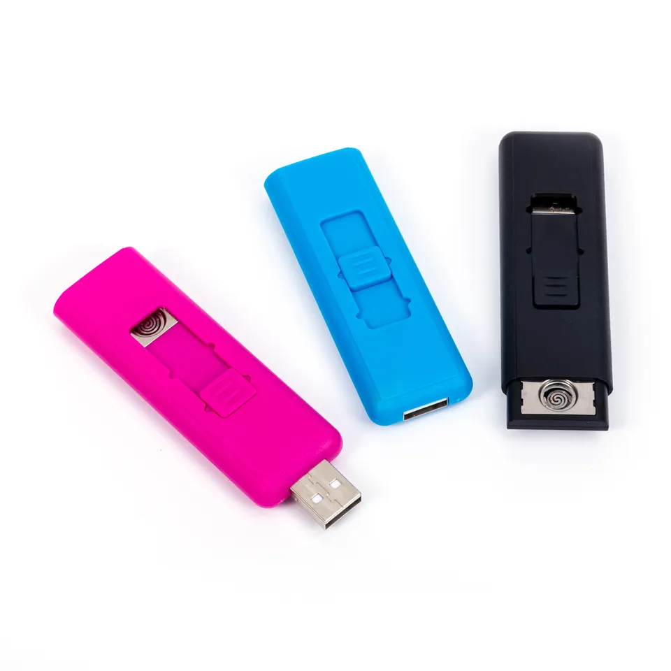 Cheap Price Portable Mini USB Charging Electronic Cigarette Lighter Plastic USB Rechargeable Lighter Wholesale