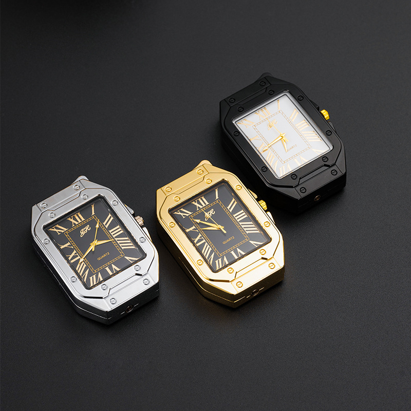 2023 New style Custom logo Watch gas lighter zinc alloy luxury creative lighter Windproof direct impact lighter