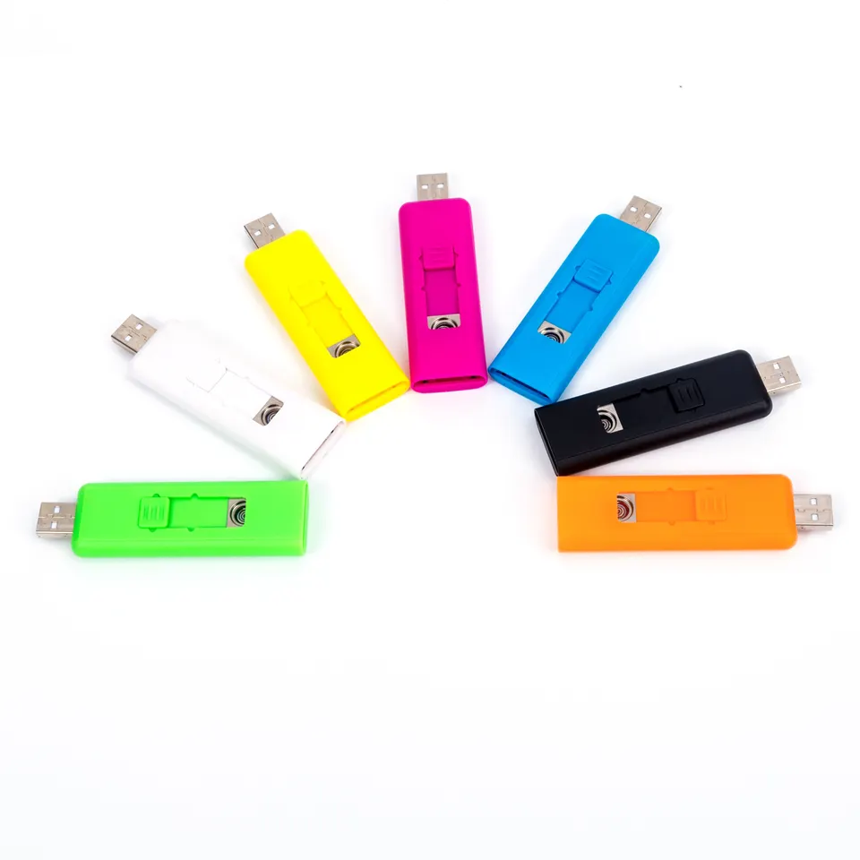 Cheap Price Portable Mini USB Charging Electronic Cigarette Lighter Plastic USB Rechargeable Lighter Wholesale