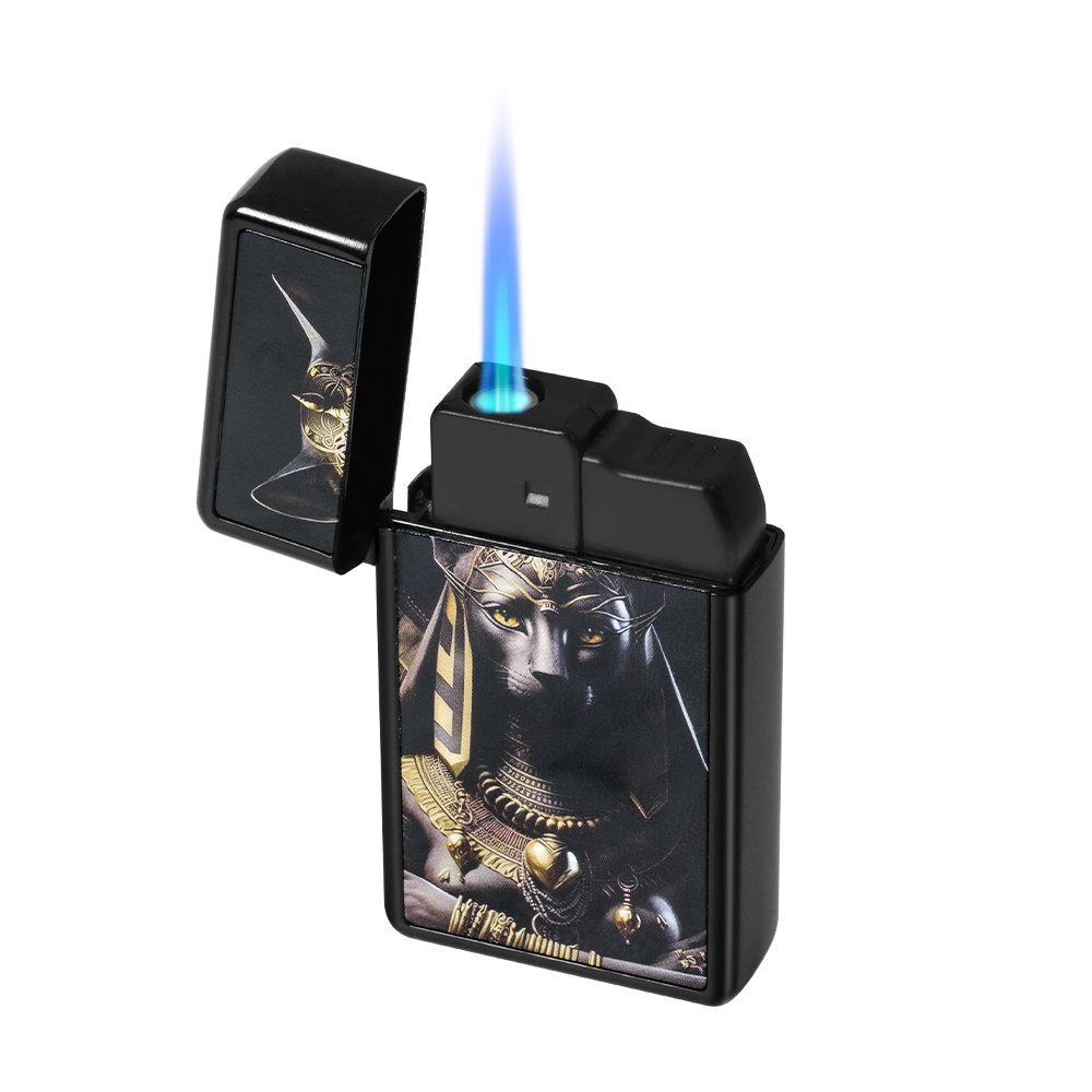 Windproof Gas Lighter Wholesale cigarette Flame Jet Lighter cigar drill butane gas refillable windproof metal cigar lighters