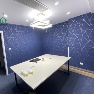 Modern Navy Blue And silver Geometric Wallpaper Removable Peel and stick vinyl wallpaper 3D