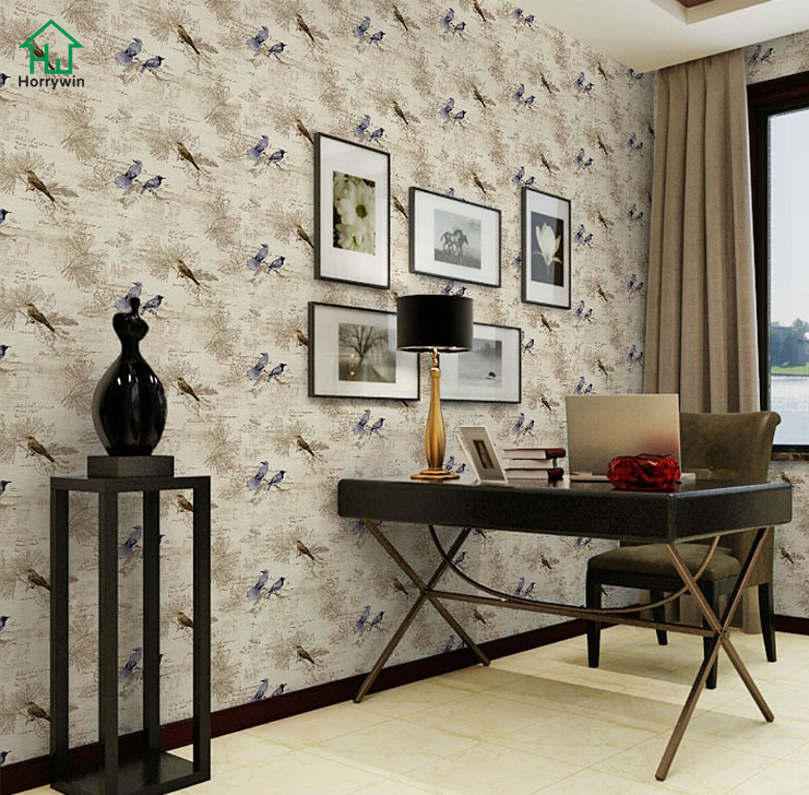 Classic peel and stick wallpaper 3d Bird with tree wallpaper design wall mural for interior living room DIY